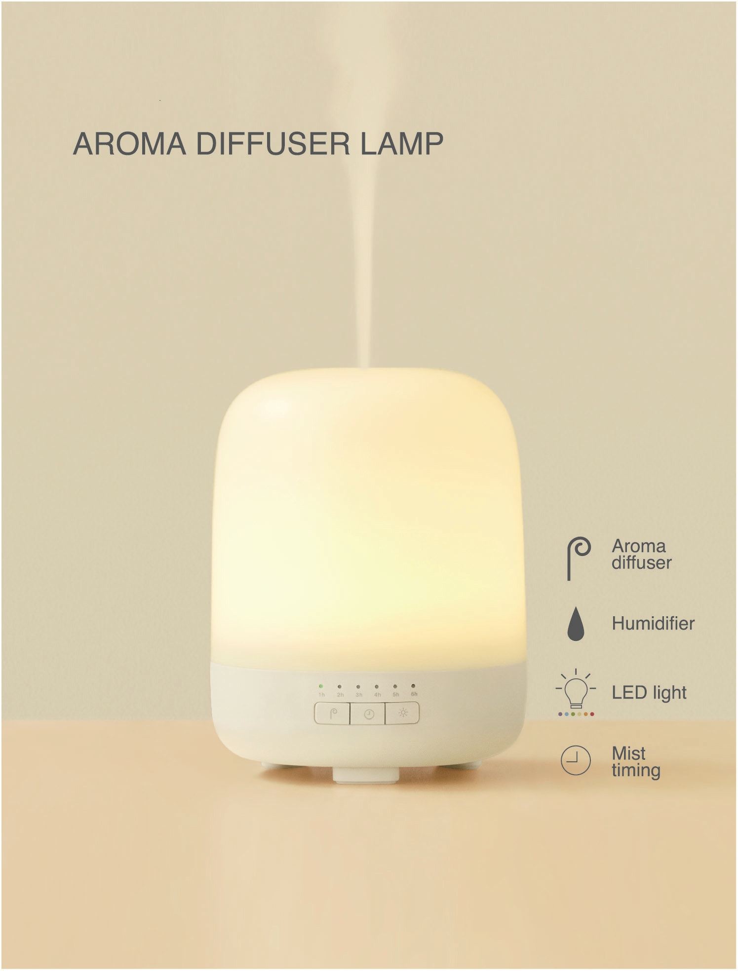 Aroma difuser lamp combines aromatherapy humidifier lamp mist5-1